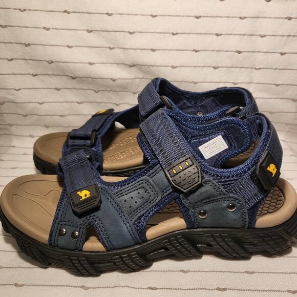 Camel Crown Waterproof Hiking Sandals Men's Size 8 Leather Dark Blue NEW - Picture 7 of 15
